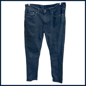 Levis 511 Slim Fit Jeans Mens 34x32 Black Denim Stretch Pants 04511-4406